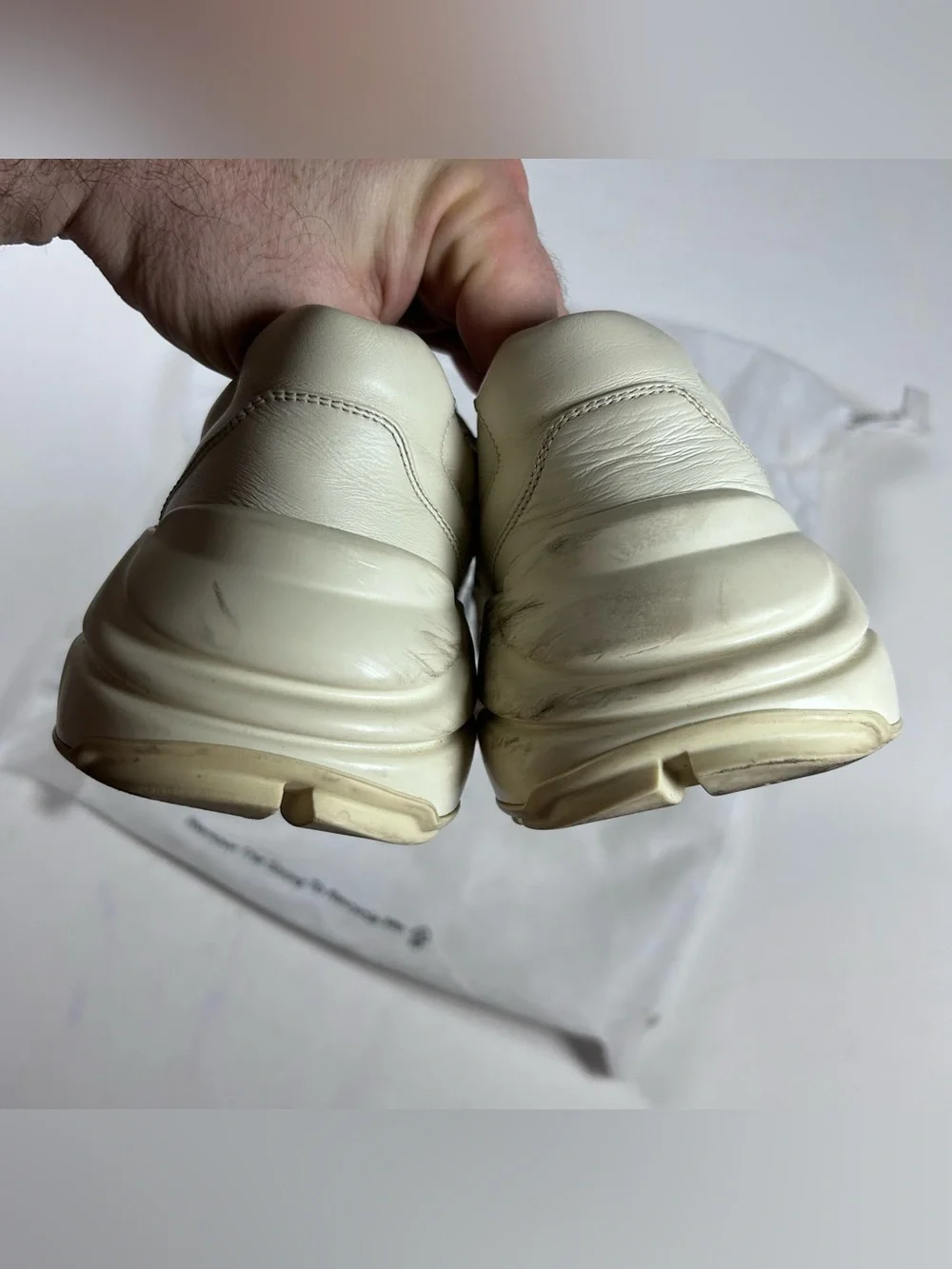 Gucci Rhyton Web Vintage Logo Beige Ivory Mens Leather Sneakers - 10US 40EU